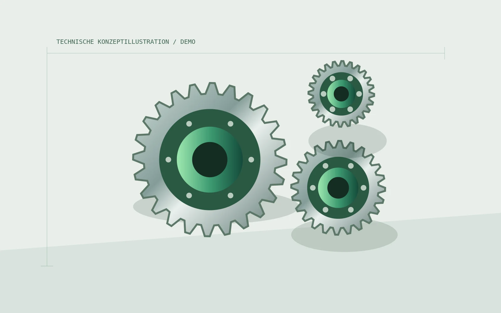 Illustration einer modularen mechanischen Baugruppe